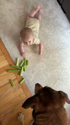 May Offering Her Celery to Leia
